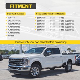 YEHERIT 937-990 Passenger Side Door Lock Actuator Front Right Door Lock Latch Actuator Compatible with Ford F150 2015-2020, F250 F350 F450 F550 Super Duty 2017-2021, Replace# CK2Z1521812K HL3Z1521812D