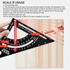 Woodworking Triangle Ruler Aluminum Alloy Accurate Laser Scale Triangle Ruler