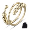 Anxiety Ring, Adjustable, Anxiety Ring, Open Rings, Rotating Beads, Decompression