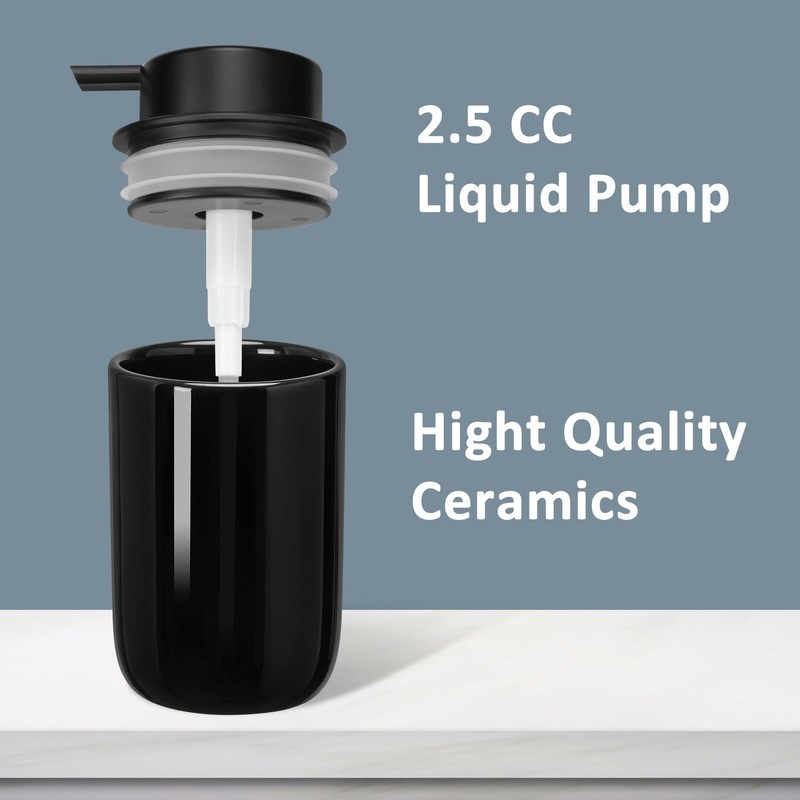 Soap Liquid Dispenser Ceramic with Easy-to-Press Pump Hand Liquid Dispenser