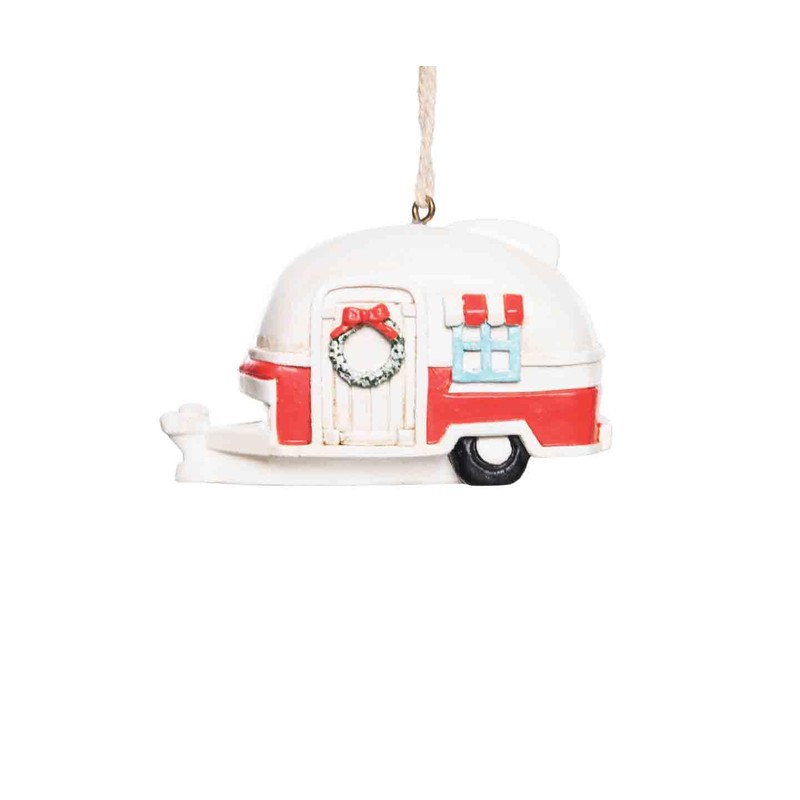 Gallerie II Vintage Camper Ornament White