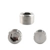 AUXBC Stainless Steel Pipe Fitting 3/4" NPT Hexagonal Countersunk Male