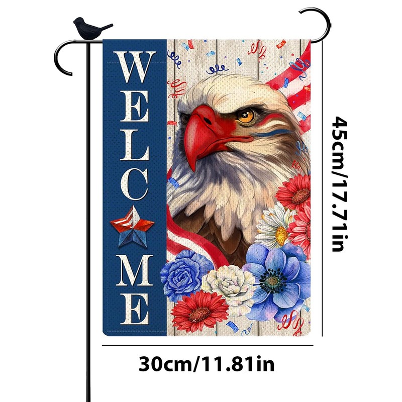Independence Day Garden Flag | Patriotic Welcome Flag,Patriotic Eagle Flags