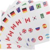 BESPORTBLE 65Pcs Flag Mahjong Tile Game with Country Flags Stickers