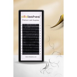 OLLOLASHES Eyelash Extension B C CC D J Curl Mix 5-20mm 0.03 0.05 0.07 0.15 Super Matte Classic Lash Extensions Professional Supplies for Lash Techs (D-0.07, 13-20mm)