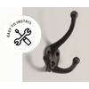 Ambipolar 5-Pack TriLeg Coat Hooks. Wall Mounted, Heavy Duty Decorative