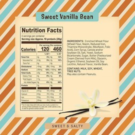 Vanilla Bean Flavor Pretzels – 4 Oz Gourmet Snack, Crunchy Bite-Sized Treats with Rich Butter Toffee Coating – Perfect for Sharing & Indulging (Pack of 4)