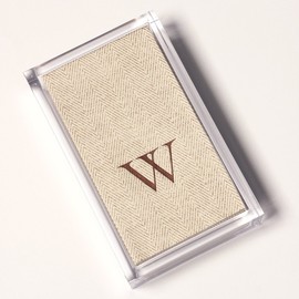 Caspari Napkin Holder, Guest Towel, Clear