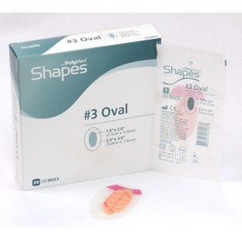 Ferris Shapes Oval Film Island Wound Dressing, Sterile, Foam, 2.0' X 3.0' Adhesive, 1.0' X 2.0' Pad, 8023 (Box of 20)