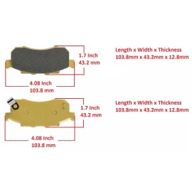 H&H bros For Honda Pioneer 700 Front Rear Brake Pads Left Right SXS700M2 2014 2015-2024