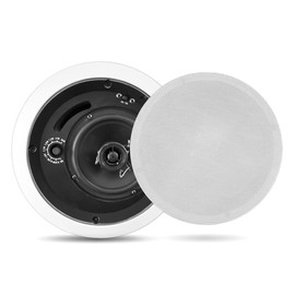 Pyle Home PDPC8T In-Ceiling Enclosed Speaker System with Transformer, White, 8.0''
