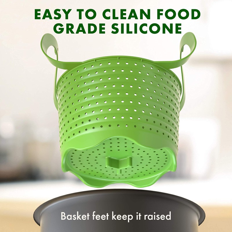 Avokado Silicone Steamer Basket for 3qt Instant Pot [6qt, 8qt