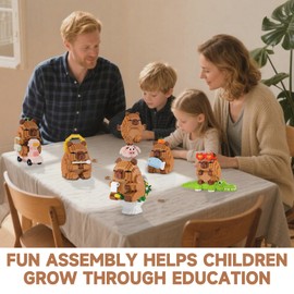 MJDDJA Capy-bara Mini Building Blocks for Kid,Party Favors for Kid 10-14,Micro Blocks Capy-bara Gift for Boys Girls, Gifts for Women or Men (M3147)