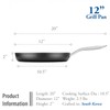 TECHEF - Onyx Collection, 12-inch Grill Pan For Stove Top,