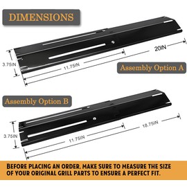 OUTDOOR BAZAAR Universal Heat Plates/Heat Tents/Heat Shields & Burner Replacement for 3 Burner Grills from Brinkmann, Nexgrill, Dyna Glo, Master Forge, Charbroil & More, Universal Grill Parts, 3 pcs