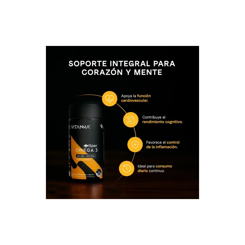 Vitanna Omega 3 Epax Alta Pureza Sin Retrogusto