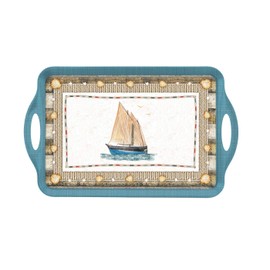 Pimpernel Coastal Breeze Collection Large Handled Tray - 18.9" x 11.6"