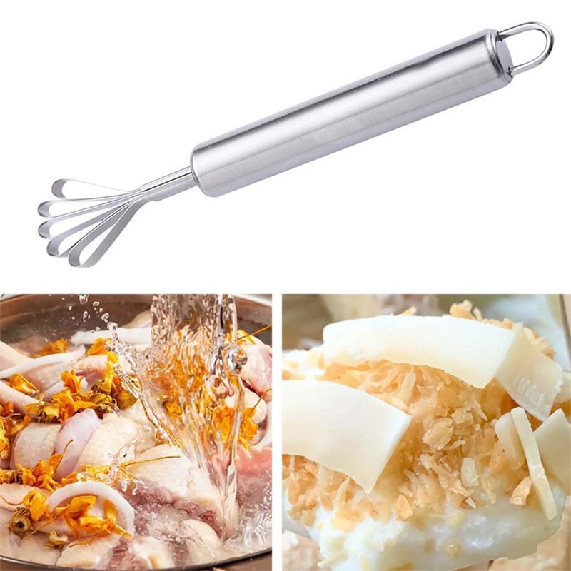 2Pcs Coconut Grater Stainless Steel Coconut Scraper Coconut Grater Fish