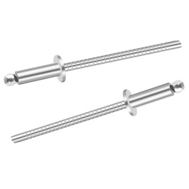 Sunxeke 100pcs 1/8" x 1/2" Stainless Steel Blind Rivets, 3.2 x 12.7mm Stainless Steel Pop Rivets, Pack of 100