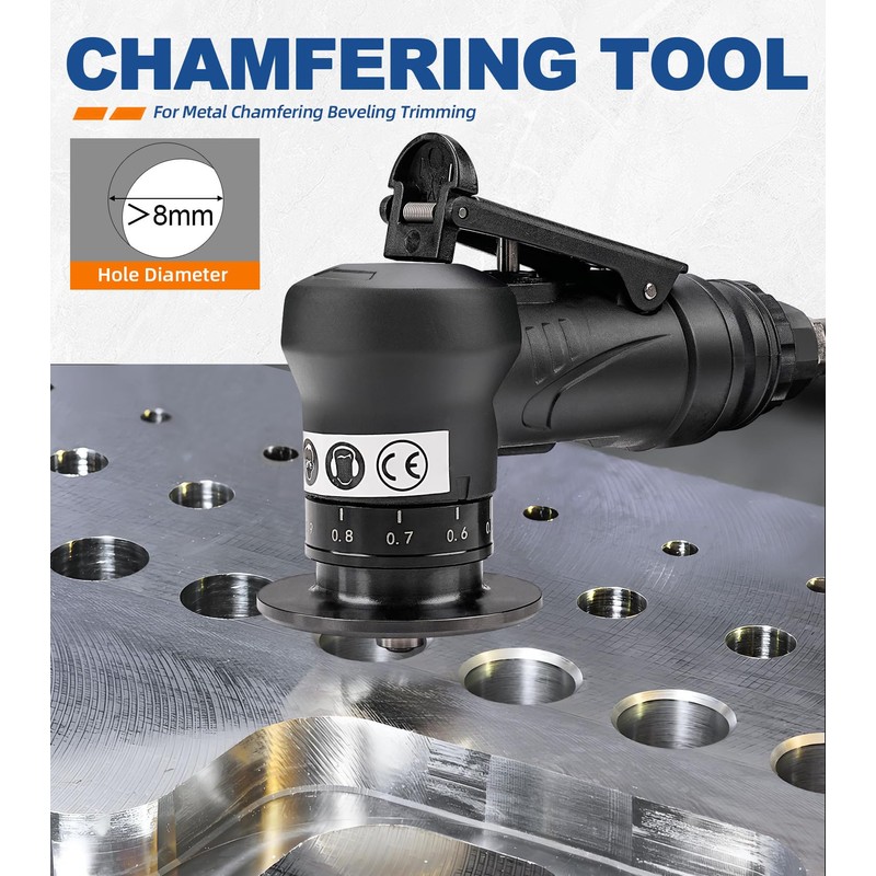 SI FANG Portable Pneumatic Chamfer Tool, for Metal Chamfering Deburring