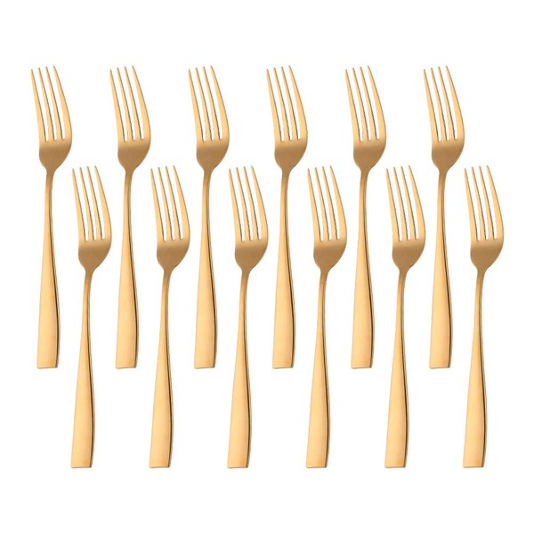 SUNSENGEUR Stainless Steel Kitchen Dinner Forks 12-Piece Dinner Fork Set