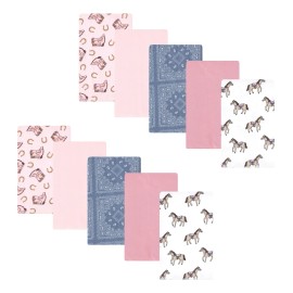 Paños Unisex De Franela De Algodón Para Bebé Vaquera 10 Pz Color