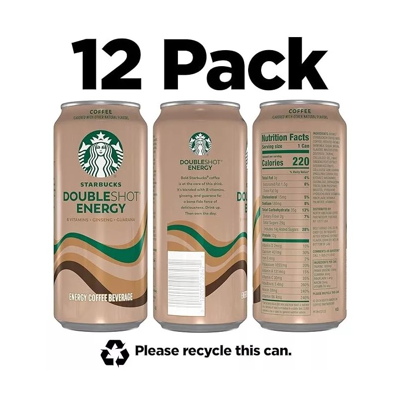 Starbucks Doubleshot Drink , Iced Coffee, 15 fl oz (12