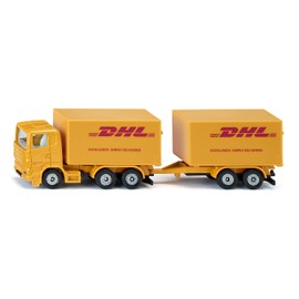 Bonernund Ziku SK1694 DHL Truck with Trailer, Around 3 Years Old, Yellow, Red, etc