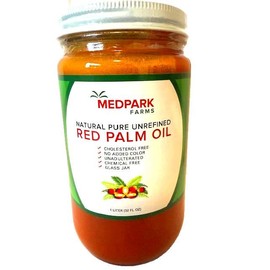 Medpark Farms Africa Red Palm Oil (1 Liter/32 Fl Oz) 100% Pure/Natural/Unrefined (Glass Jar Container)