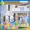 Wenqik 5 Pcs Easter Yard Signs with Stakes Outdoor Easter
