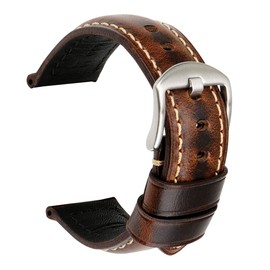 REZERO Watch Band, Vintage Oil Wax Leather Watch Straps 18mm 19mm 20mm 21mm 22mm 23mm 24mm 26mm Watch Belt for Men Women