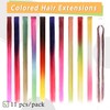 Hair Tinsel Kit with Tools 12 Colors 2000 Strands Glitter
