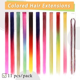 Hair Tinsel Kit with Tools 12 Colors 2000 Strands Glitter Sparkling Shiny Hair Extensions Silk Fairy (12 colors)