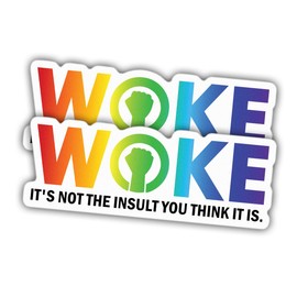 (2pcs) Feminist Sticker, Bold and Inspiring for Women Empowerment, Equality, and Activism, Woke It's Not The Insult You Think It is for Water Bottles, Laptop, Window, Notebooks - Waterproof 3"