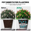 6 Pack Round Planter Insert, 9.4/11/12.5-Inch Planter Inserts with Drainage
