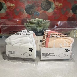 Harper & Elliot 6 Total Kid's Tie-Dye Leopard Plain Face Masks Harper & Elliott 100% Cotton NEW