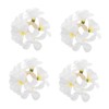 OATIPHO 4pcs Boho White Plumeria Hair Ties for Women Simulated