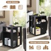 TooCust Rotating End Table with Storage, Square Rotating Side Table