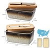 Stone Large Butter Dish with Lid for Countertop,Ceramic Butter Keeper