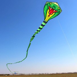 HENGDA KITE for Kids 26.2Ft Large Power Cobra Snake Kites with Flying Line Outdoor Fun Sports Kite