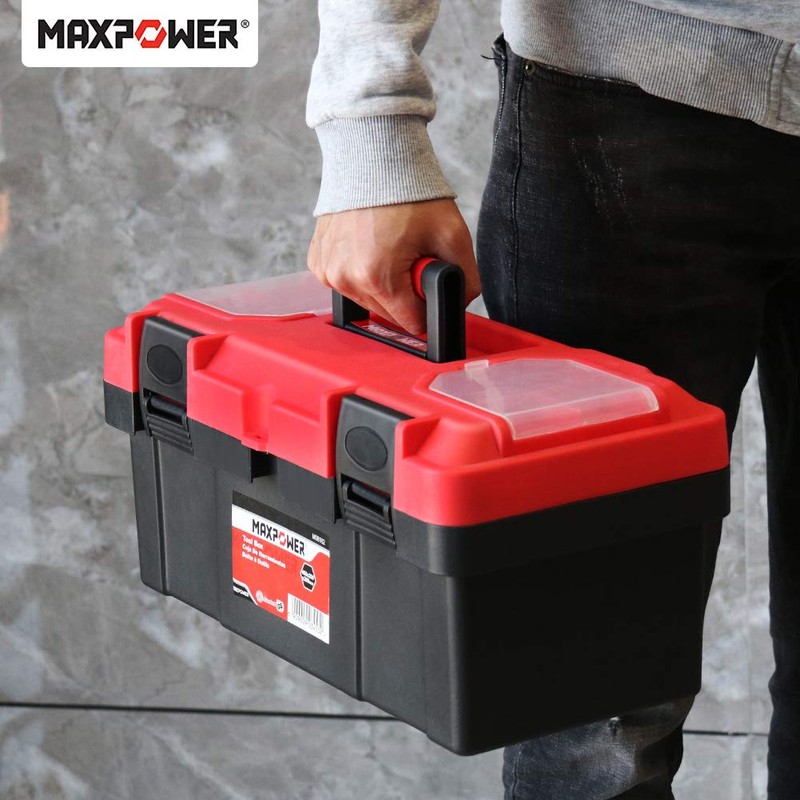 MAXPOWER Tool Box 16 inch, Plastic Small Tool Box with