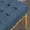 Anglo Air Force Blue Fabric Bench
