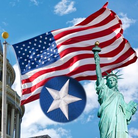 4x6 American Flag Outdoor Heavy Duty,4by 6 American Flag,US Flag,4' x 6' America Flag,America Flags For Outside 4x6,Embroidered USA Flags 4x 6,Long Lasting Best High Wind all Weather US Flags