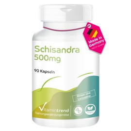 Schisandra 500mg - mit 13,5mg Schisandrin - 90 Kapseln - hochdosiert - vegan - bioverfügbare Supplements aus Deutschland | Vitamintrend
