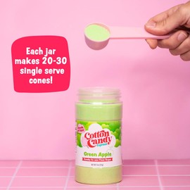 Cotton Candy Express Floss Sugar and Cones Variety Pack with 10 - 11oz Plastic Jars of Assorted Flossing Sugars, Plus 100 Paper Cones. Use With Cotton Candy Express Countertop Machine