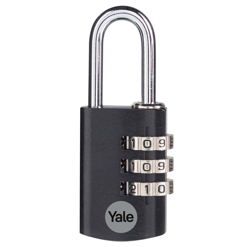 Yale - YE3CB/28/126/1/BK Standard Security 28mm Aluminium Combination Padlock -