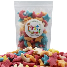FirstChoiceCandy Gummy Glittery Sour Stars and Moons (5 LB)
