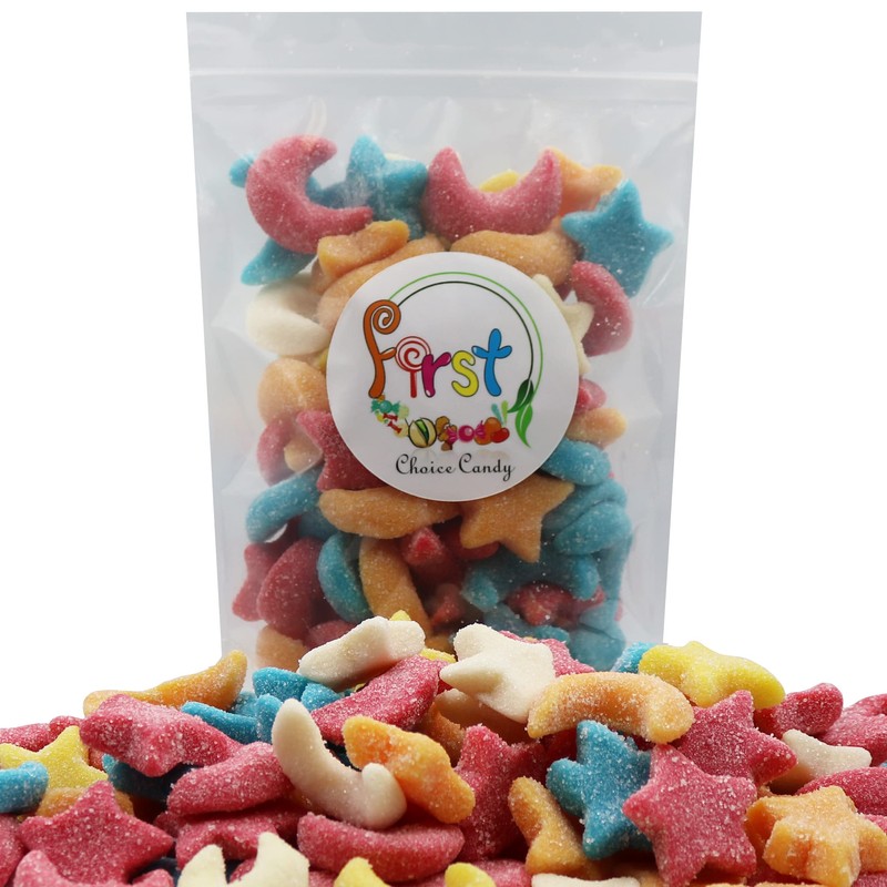 FirstChoiceCandy Gummy Glittery Sour Stars and Moons (5 LB)