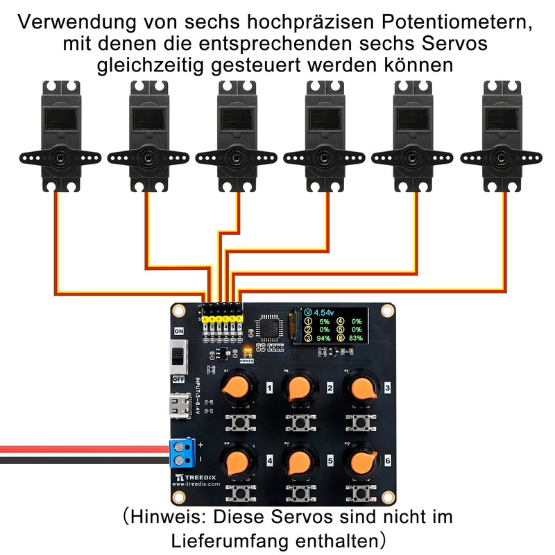 Treedix RC Digital Servo Tester, display LCD in tempo reale,