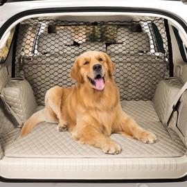 Dog Car Barrier, Dog Barrier for Car Dog Car Divider Back Seat Barrier, Dog Barrier for SUV Car Pet Barrier, 51’’*35’’ Car Divider for Dogs Car Net for Dogs (Black, About 51’’*35’’)